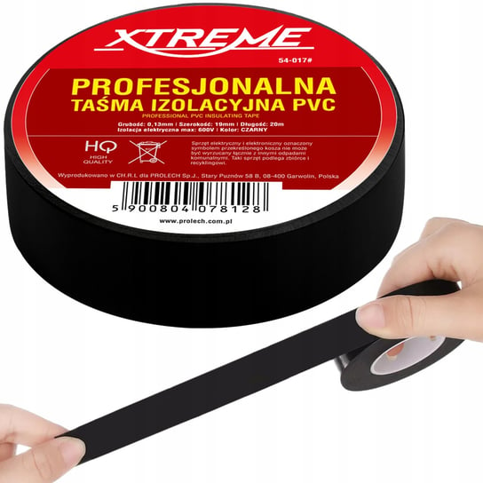 TAŚMA IZOLACYJNA MOCNA IZOLACJA 19MM 20M PROFESJONALNA KLEJĄCA WODOODPORNA Xtreme