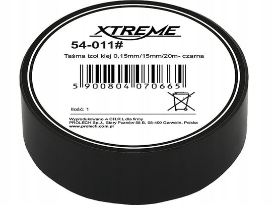 Taśma izolacyjna XTREME izolacja czarna 15mm 20m Xtreme