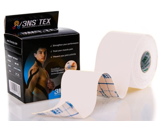 Taśma kinezjologiczna 3NS TEX Kinesiology tape taping 5 M Biały Inna marka