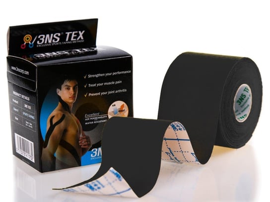 Taśma kinezjologiczna 3NS TEX Kinesiology tape taping 5 M Czarny Inna marka