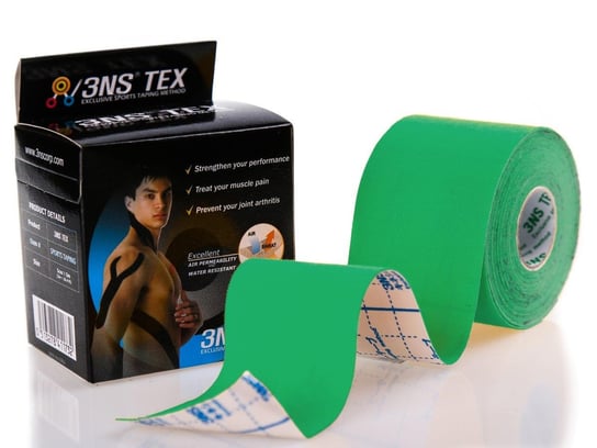 Taśma kinezjologiczna 3NS TEX Kinesiology tape taping 5 M Zielony Inna marka