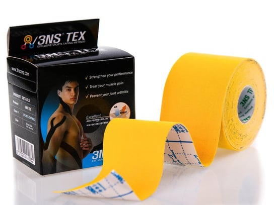 Taśma kinezjologiczna 3NS TEX Kinesiology tape taping 5 M Żółty Inna marka