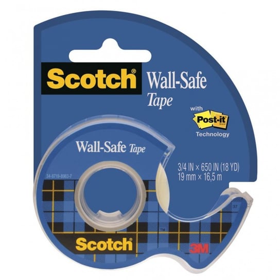 Taśma klejąca 3M Scotch WallSafe jak masa Scotch