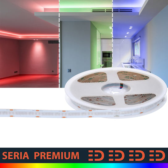 Taśma Led Premium 24V Cob 768Led Wielokolorowa 14W/M Prescot