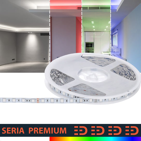 Taśma LED Premium 5m 24V 60led RGB+W 4w1 SMD5050 Inna marka