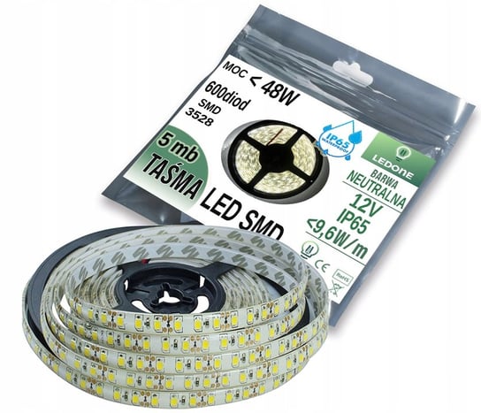 TAŚMA LED SMD 2835 600 5m dzienna IP65 wodoodporna LED-ONE