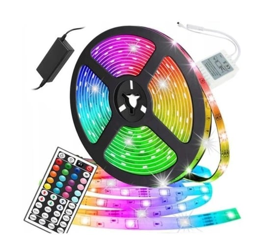 Taśma LED SMD 5050 RGB 5M IP65 + Zasilacz + Pilot 44 pin PrzydaSie.pl