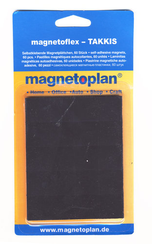 Taśma magnetyczna klejąca 20x20x0.75 mm 60szt MAGNETOPLAN