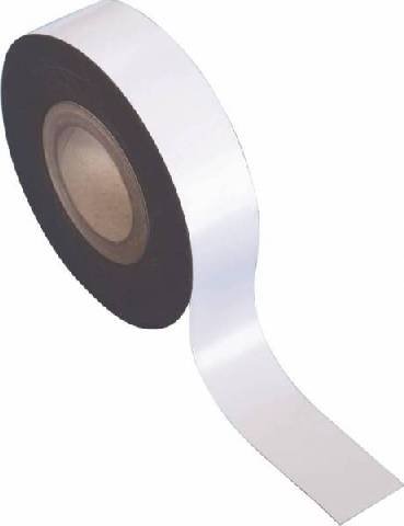 Taśma magnetyczna PVC, 15 mmx30m, biały MAGNETOPLAN