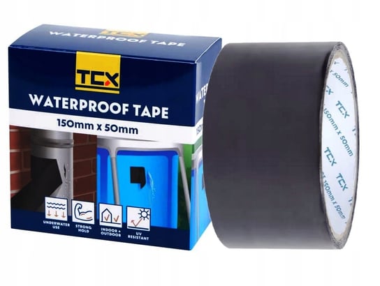 Taśma naprawcza do łatania Basen Ponton Materac Koło Rur CZARNA 150x50 mm 2 ZDTRADING