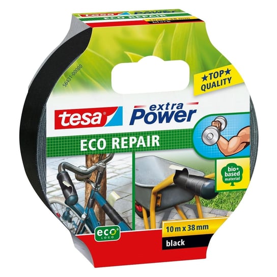 Taśma naprawcza tkaninowa tesa® Eco Repair extraPower  10 m x 38 mm, czarna TESA