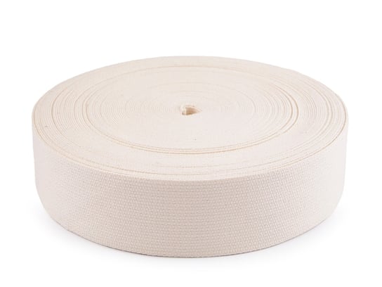 Taśma nośna tapicerska bawełniana 40 mm ( 1 mb ) Naturalna Dystrybutor Kufer