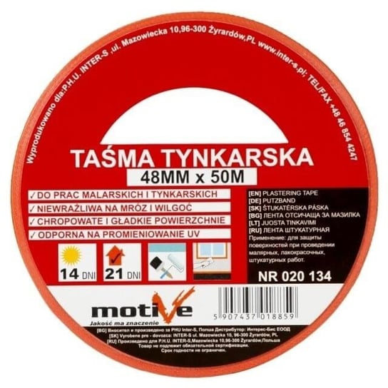 Taśma Tynkarska 50m x 38mm 020 133 Motive Inna marka