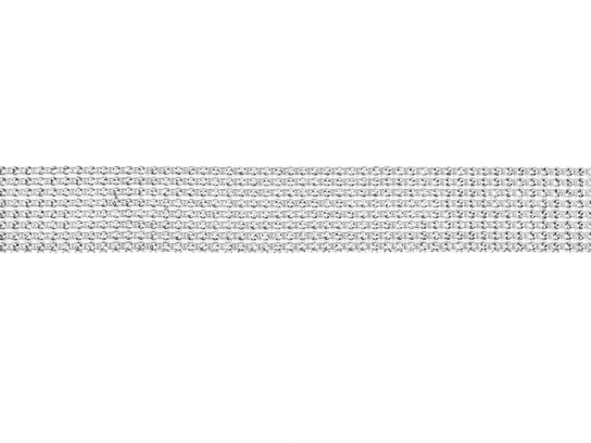 Taśma z cyrkoniami, srebrny, 4x900 cm PartyDeco