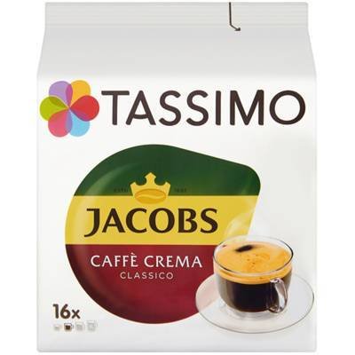 Tassimo, kawa kapsułki Jacobs Caffe Crema Classico, 16 kapsułek Tassimo
