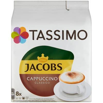 Tassimo, kawa kapsułki Jacobs Cappuccino Classico, 8 kapsułek Tassimo