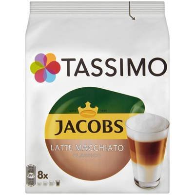 Tassimo, kawa kapsułki Jacobs Latte Macchiato Classico, 8 kapsułek Tassimo