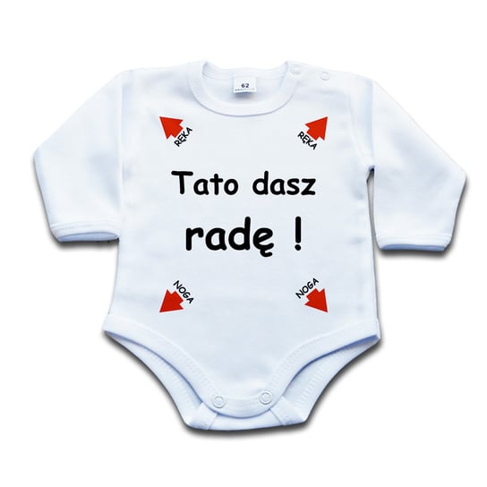 Tato dasz radę - body niemowlęce - 62 dł Poczpol