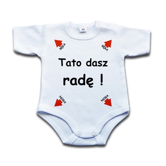 Tato dasz radę - body niemowlęce - 68 kr Poczpol