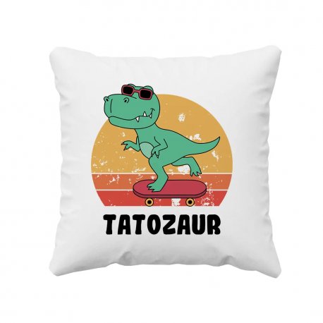 Tatozaur - poduszka dla taty prezent na Dzień Ojca Koszulkowy