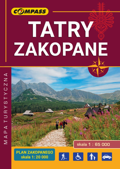 Tatry i Zakopane. Mapa turystyczna 1:65 000 Wydawnictwo Kartograficzne Compass