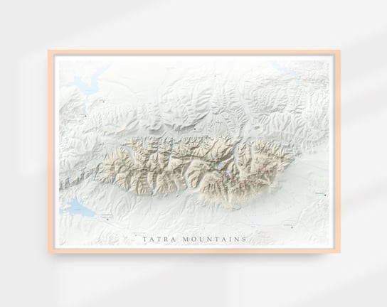 TATRY plakat górski 50x70cm mapa Mapsbyp