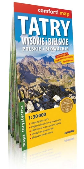 Tatry Wysokie i Bielskie. Mapa turystyczna 1:30 000 Expressmap Polska Sp. z o.o.