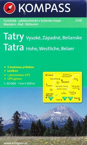 Tatry Wysokie, Zachodnie, Bielskie. Mapa 1:50 000 Kompass