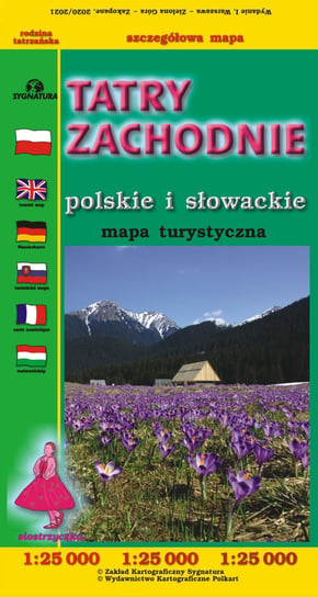 Tatry Zachodnie Polskie i Słowackie. Mapa turystyczna 1:25 000 Siwicki Michał