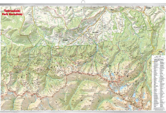 Tatrzański Park Narodowy. Mapa ścienna 1:30 000 Opracowanie zbiorowe