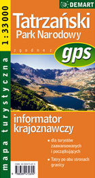 Tatrzański Park Narodowy. Mapa turystyczna 1:33 000 Wydawnictwo Demart