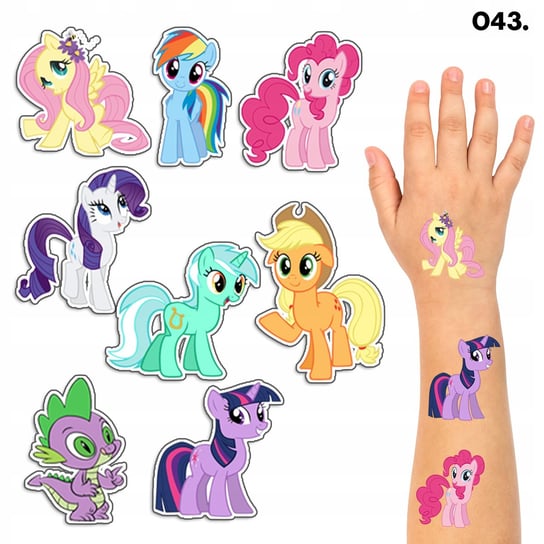 TATUA��E ZMYWALNE DLA DZIECI TYMCZASOWE MY LITTLE PONY - 8 EL. / 150 WZOR��W Inna marka