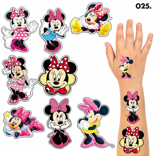 TATUA��E ZMYWALNE DLA DZIECI TYMCZASOWE MYSZKA MINNIE - 8 EL. / 150 WZOR��W Inna marka