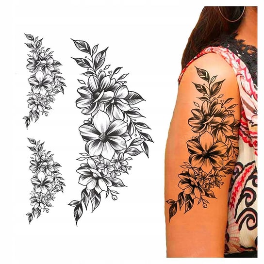 Tatuaż Tymczasowy Kwiaty 3 Wersje W 1 Inna marka