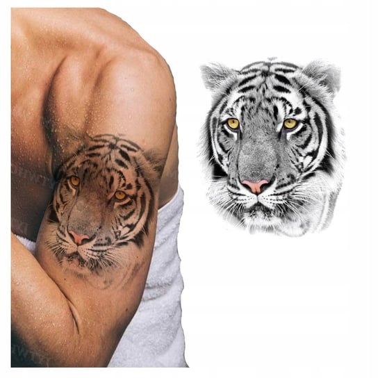 Tatuaż Tymczasowy Wodny Głowa Tygrysa / Żółte Oczy Inna marka