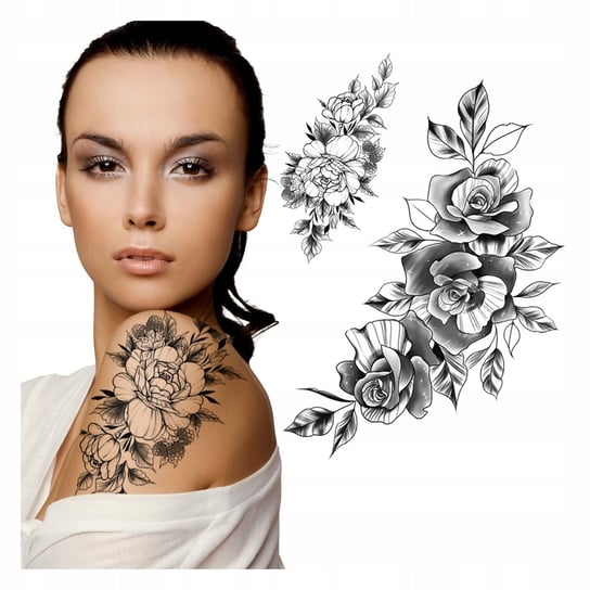 Tatuaż Tymczasowy Wodny Kwiaty / 2 Wersje / Dla Kobiety Inna marka
