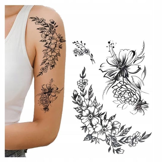 Tatuaż Tymczasowy Wodny Kwiaty 3 Różne Wersje Dla Kobiety Inna marka