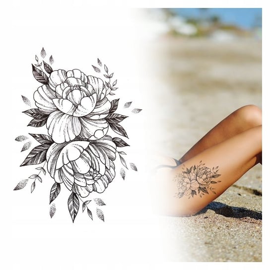 Tatuaż Tymczasowy Wodny Podwójny Kwiat / Dla Kobiety Inna marka