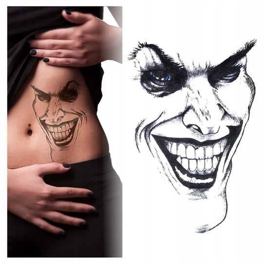 Tatuaż Zmywalny Tymczasowy Joker Clown Twarz Inna marka