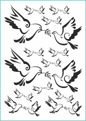 Tatuaże Tymczasowe Gołębie Pokoju Fotobloki & Decor