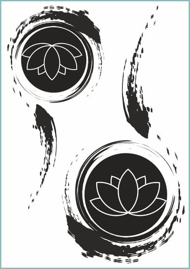 Tatuaże tymczasowe, zmywalne, grafika z kwiatem lotosu, format arkusz A4 Inna marka