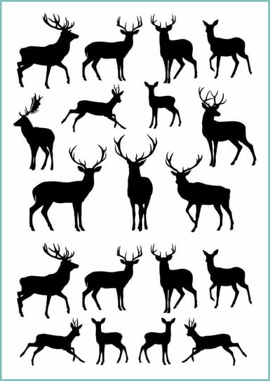 Tatuaże tymczasowe, zmywalne, jelenie i sarny, format arkusz A4 Inna marka