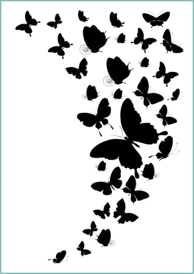 Tatuaże tymczasowe, zmywalne, kompozycja motyli, format arkusz A4 Inna marka