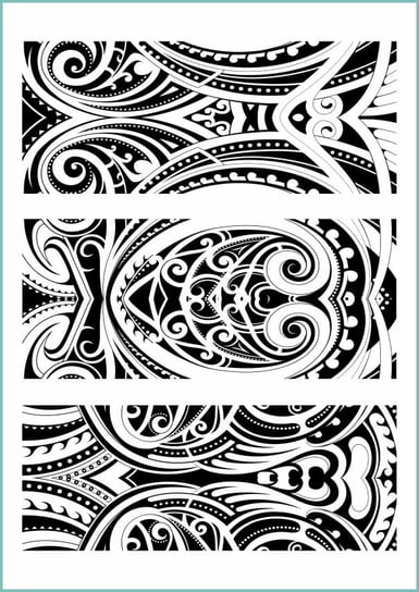 Tatuaże tymczasowe, zmywalne, w stylu maoryskim, format A4 Inna marka