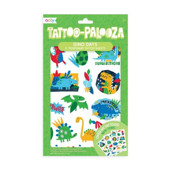 Tatuaże zmywalne Tattoo Palooza - Dinozaury Ooly