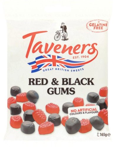 Taveners- Red and black gums Żelkowe gumy 165g Inna marka