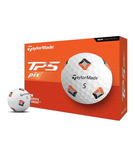 TaylorMade Piłki Golfowe TP5 Pix 3.0 Białe 2024, 12 sztuk TAYLOR MADE