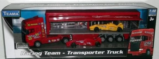 TEAMA TIR ciągnik Racing+wyścigówki 61042 (001-61042) Teama Toys