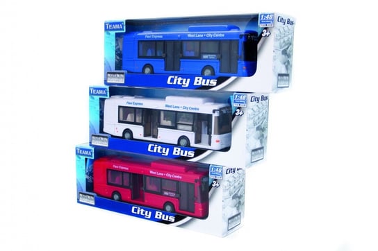 Teama Toys, autobus miejski, niebieski Teama Toys