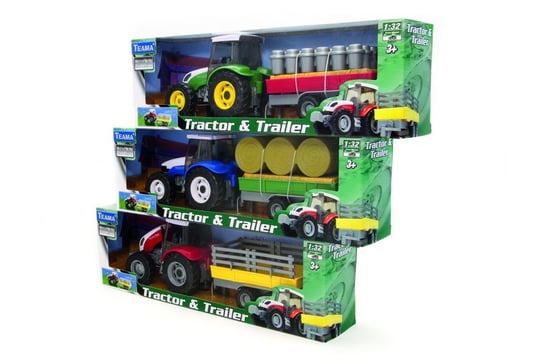 Teama Toys, pojazd rolniczy Traktor z przyczepą Teama Toys